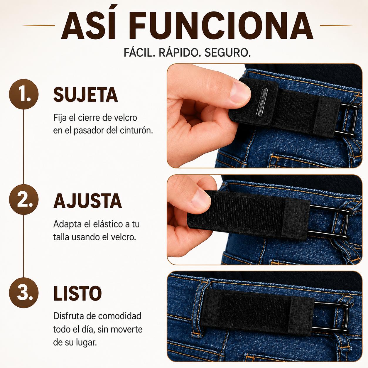 Aureo cinturón sin hebilla